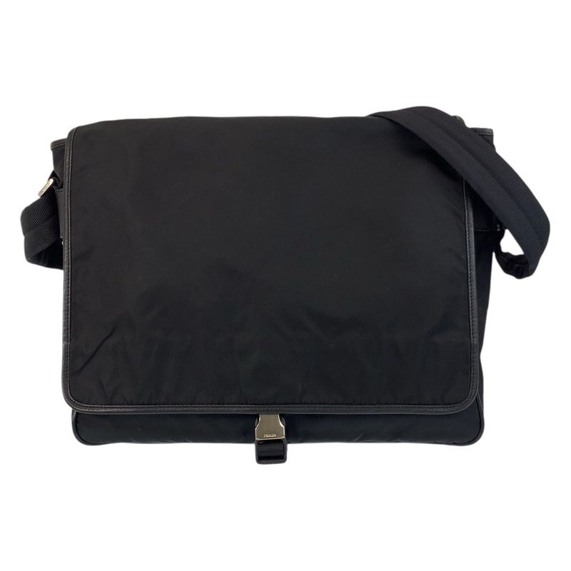 Prada Nylon Tessuto Triangle Logo Messenger Bag